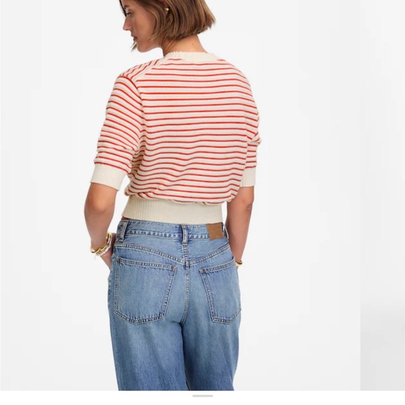 Madewell Textural-Stitch Cotton Sweater - Picture 12 of 15